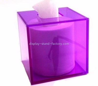 Custom plexiglass display case clear tissue holder transparent tissue box NAB-038