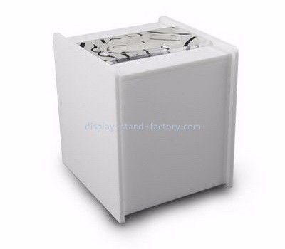 Custom white acrylic box modern tissue box cool tissue box NAB-037