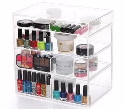 Custom large clear acrylic makeup beauty 4 drawers organizer NMD-020