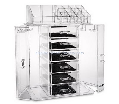Acrylic display stand manufacturers custom acrylic cosmetic makeup storage organizer with drawers NMD-079