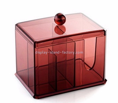 Display case manufacturers customize acrylic cotton ball holder box with lid NMD-154