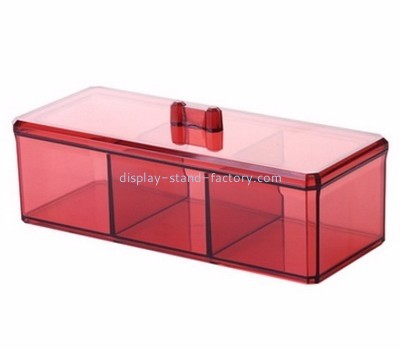 Display box manufacturer customize acrylic cotton ball holder box with lid NMD-157