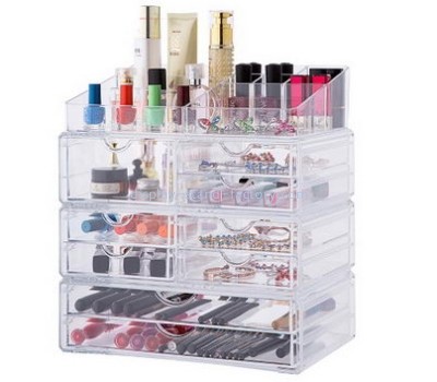 Acrylic products manufacturer customize cheap acrylic lucite makeup organizer drawers  NMD-177