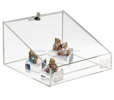Acrylic display supplier customized acrylic storage box with hinged lid NAB-116