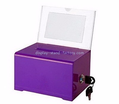 Display case manufacturers customized charity donation collection boxes NAB-178