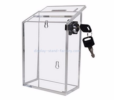 Acrylic display supplier customized clear plastic ballot box NAB-211