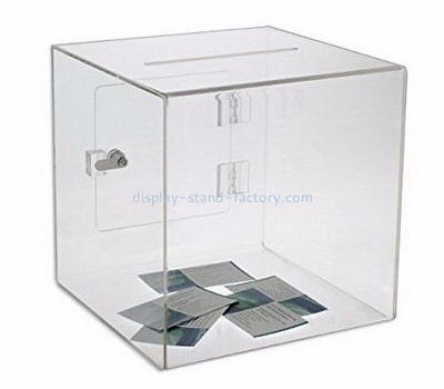 Acrylic donation box suppliers customized ballot collection boxes for fundraising NAB-243