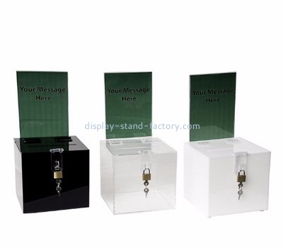Acrylic display factory customized ballot collection boxes for fundraising NAB-306