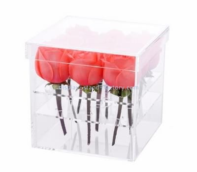 Acrylic box manufacturer customized acrylic rose flower box NAB-328