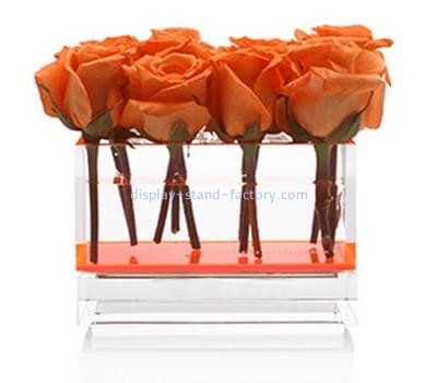 Perspex manufacturers customized luxury rectangular rose box NAB-326