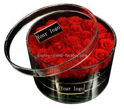 Acrylic display factory customized acrylic rose in the round box NAB-332