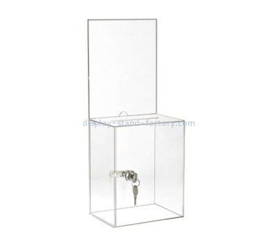 Acrylic charity box factory custom free charity collection boxes donation collection containers NAB-066