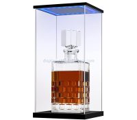 Perspex item supplier custom acrylic LED whiskey showcase NDD-120