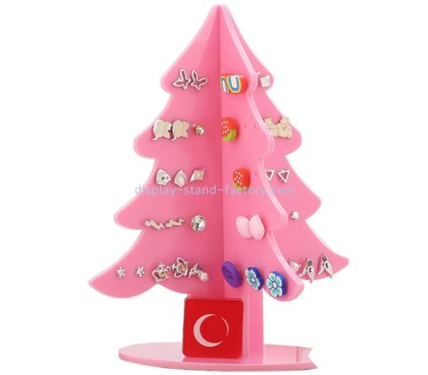 Perspex display supplier custom acrylic tree shape ear stud display stands NJD-273