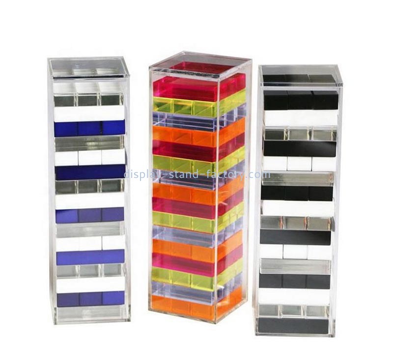 China perspex manufacturer custom plexiglass Jenga set tumble tower NBL-226