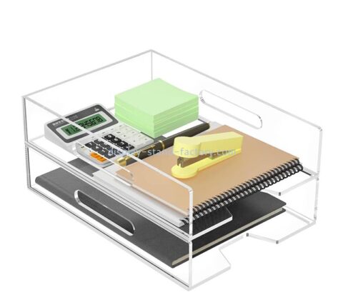 Акриловые продукты поставщика пользовательских оргстекла бумаги организатор лоток для стола NBD-797