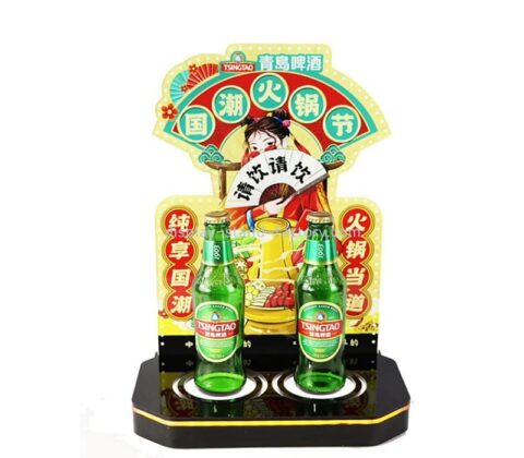 Plexiglass products supplier custom acrylic beer luminous liquor wine seat display stand NLD-076