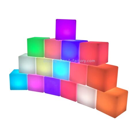 Lucite products supplier custom acrylic 16 RGB colors & dimmable LED cube lamp night light NDD-098