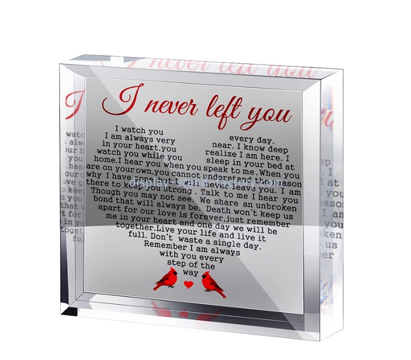 China plexiglass supplier custom acrylic never left you memorial bereavement gifts NLC-103