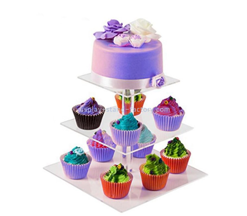 China acrylic supplier custom plexiglass cake cupcake display stand dessert display rack NFD-381