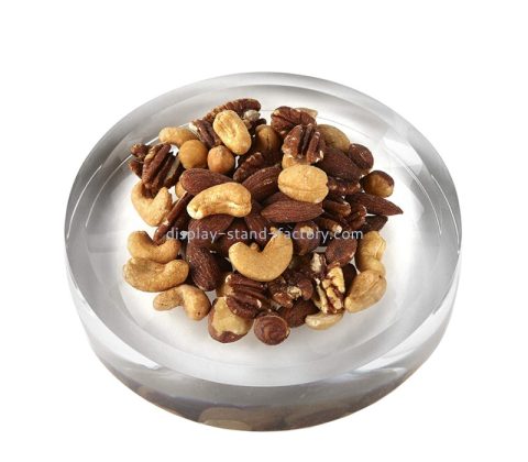 China perspex supplier custom acrylic round luxe bowl for candy or nuts NFD-378