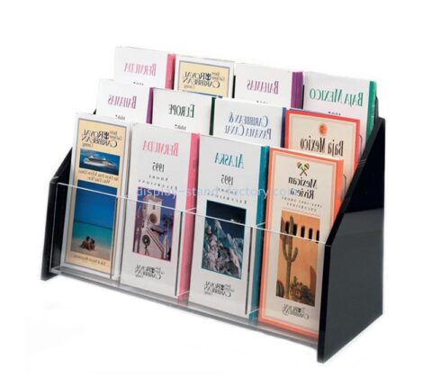 Perspex display supplier custom acrylic bank information hotel lobby brochure holder NBD-778