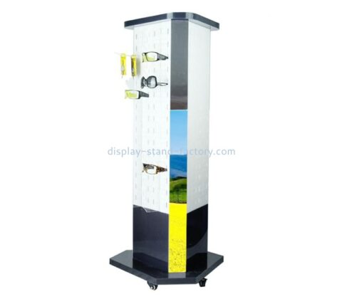 Acrylic products manufacturer custom plexiglass rotating eyeglasses LED display stand NLD-069