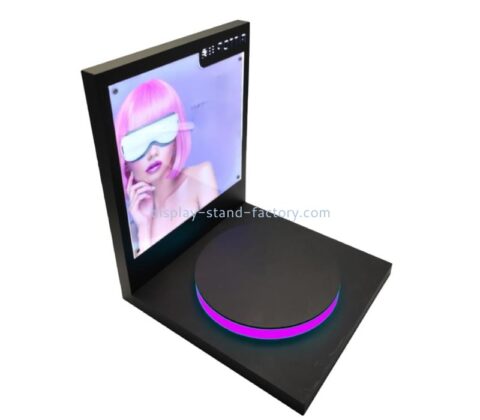 China plexiglass manufacturer custom acrylic LED light-emitting eye massager display stand NLD-067