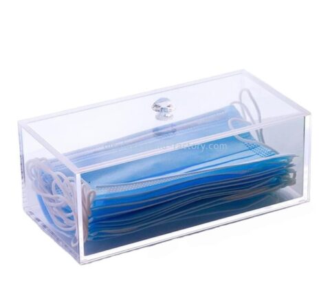 Perspex boxes supplier custom acrylic mask storage box NAB-1817