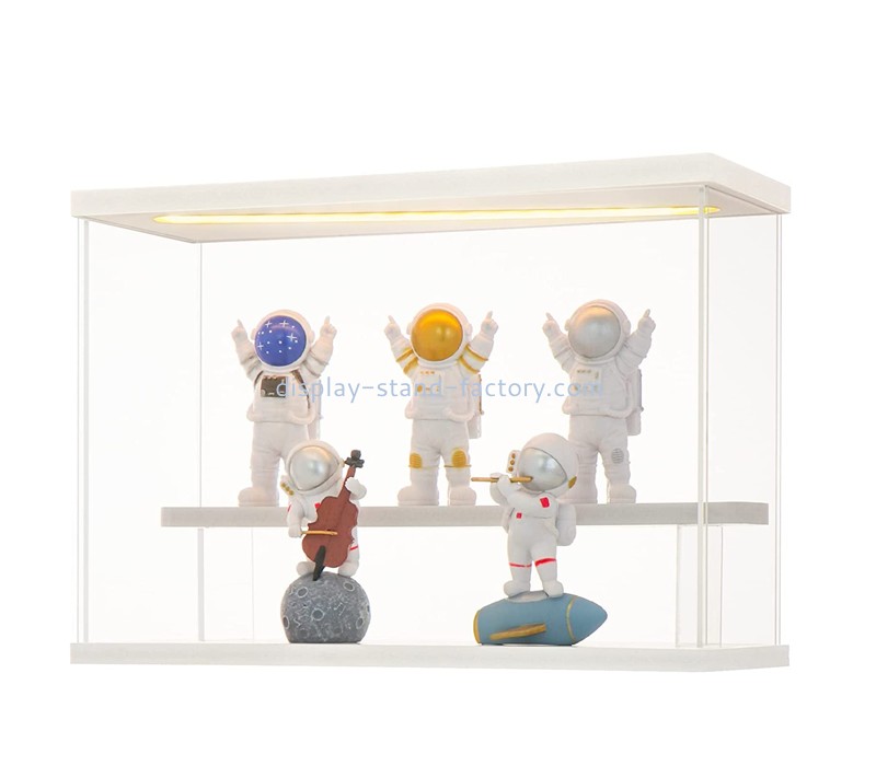 Perspex box manufacturer custom acrylic pop figures illuminating display box NDD-091