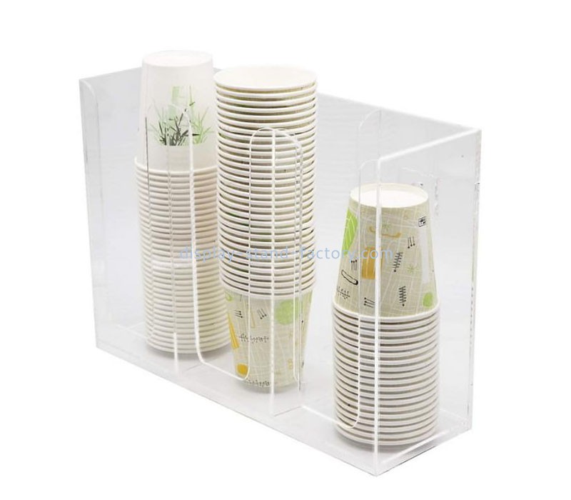 Plexiglass display supplier custom acrylic coffee cup storage organizer NFD-371