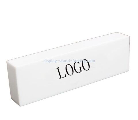 Plexiglass display supplier custom acrylic logo block perspex brand block NBL-206