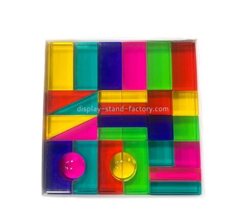 China plexiglass manufacturer custom acrylic toys blocks set perspex blocks NBL-204