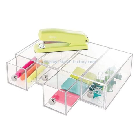 Perspex supplier custom acrylic stationery organizer box plexiglass stationery storage box NAB-1623