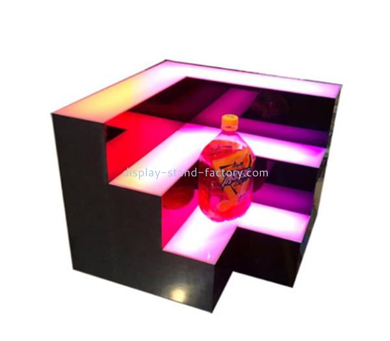 Custom acrylic luminous liquor bottle display shelf NLD-024