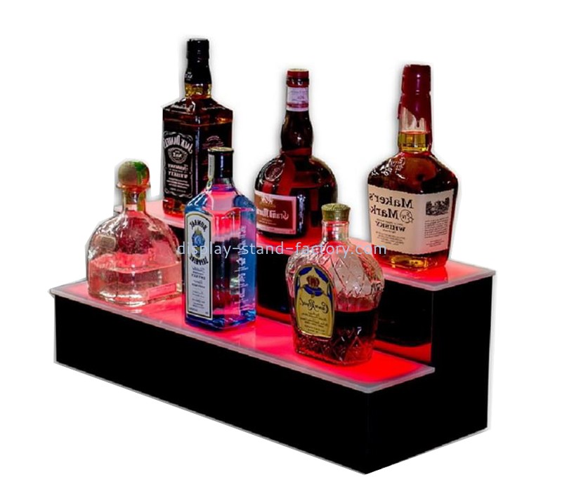 Custom acrylic liquor bottle LED display shelf NLD-016