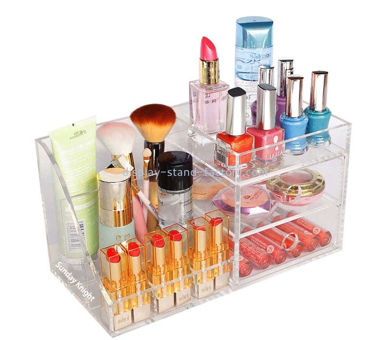 Custom wholesale acrylic countertop makeup display holders NMD-857