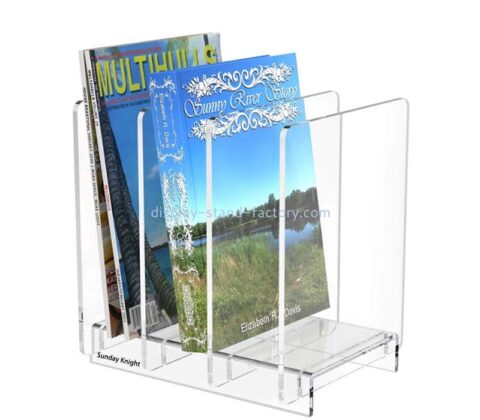 Custom wholesale acrylic 4 sections file magazine holder NBD-846