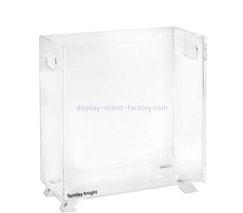 Custom wholesale acrylic magazine holder with handles NBD-845