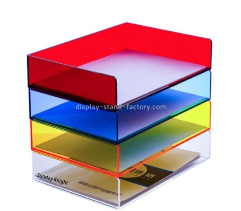 Custom wholesale acrylic stackable file holder NBD-843