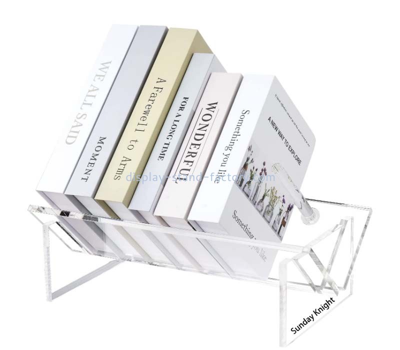 Custom wholesale acrylic tabletop book storage rack NBD-841