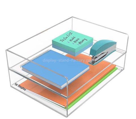 Custom wholesale acrylic 2 tier desk organizer tray NBD-839