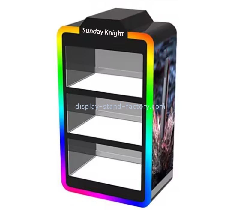 Custom wholesale acrylic luminous 3 tiers display cabinet NDD-160