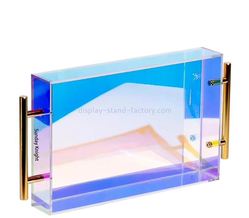 Custom wholesale iridescent acrylic organizer tray STD-474