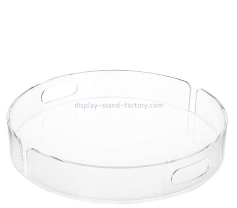 Custom wholesale acrylic round organizer tray STD-473