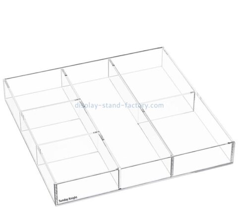 Custom wholesale acrylic 6 section organizer tray STD-472