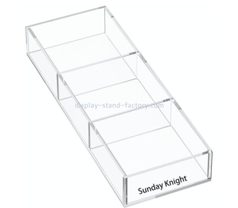 Custom wholesale acrylic 3 section organizer tray STD-471