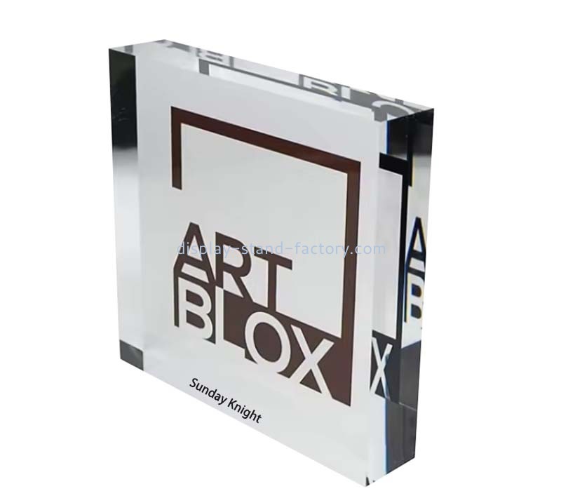 Custom wholesale acrylic brand logo block NLC-153