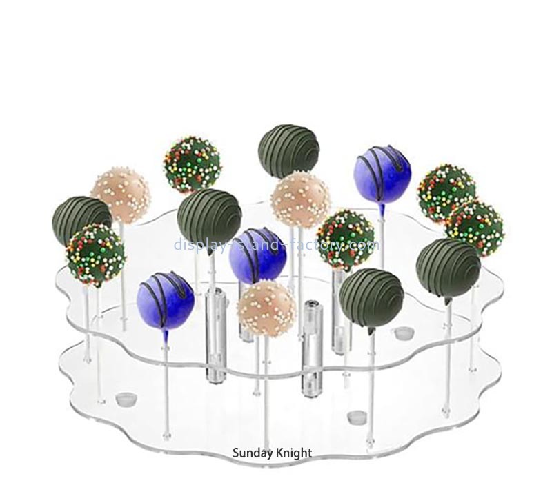 注文の卸し売りアクリルの花の形のロリポップの陳列台NFD-435