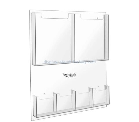 Custom wholesale acrylic wall multi pockets pamphlet holder NBD-838